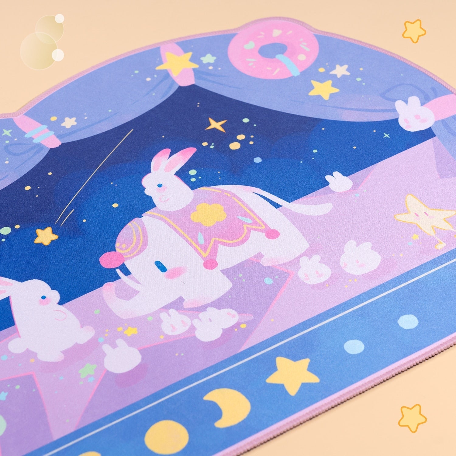 Bunny Circus Moon Extra Large Desk Mouse Pad