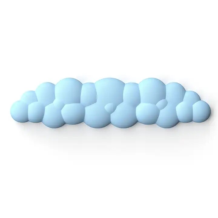 Kawaii Pastel White Cloud Keyboard Desktop Wrist Support Rest / Mouse Pad