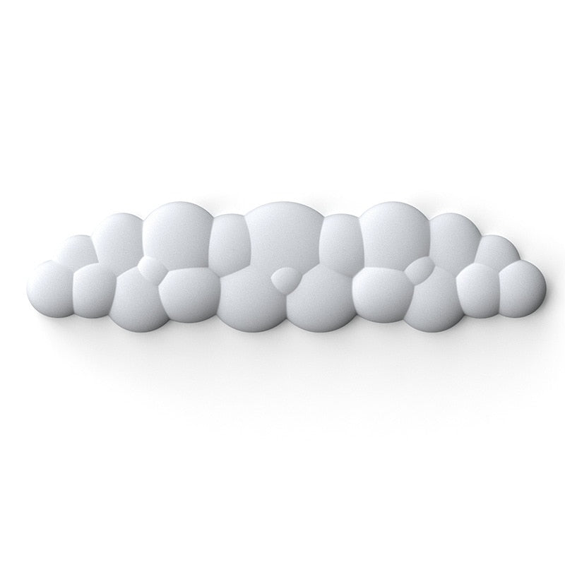 Kawaii Pastel White Cloud Keyboard Desktop Wrist Support Rest / Mouse Pad